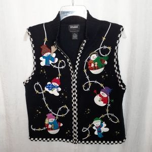 Vtg. Designer Originals Studio women’s JOY Christmas Sweater size petite Large‎
